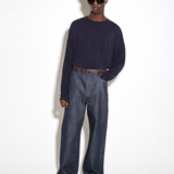 SOFT L/S TEE in fine navy marl