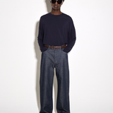 SOFT L/S TEE in fine navy marl