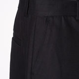 TAILORED HEAVY COTTON TWILL TROUSERS in ash black
