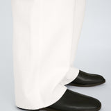 OWEN Curved Jeans in Ivory White Turkish Denim
