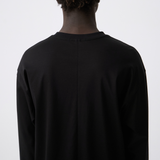 RELAXED L/S SILK TEE in black