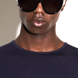 SOFT L/S TEE in fine navy marl