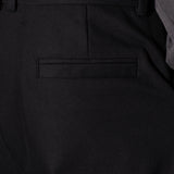 TAILORED HEAVY COTTON TWILL TROUSERS in ash black