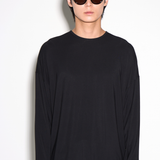 SOFT L/S TEE in fine black marl
