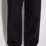 TAILORED HEAVY COTTON TWILL TROUSERS in ash black
