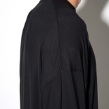 SOFT L/S TEE in fine black marl