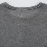 RIBBED L/S HENLEY in grey marl