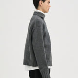 EASON Quarter Zip Sweater in Graphite