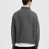 EASON Quarter Zip Sweater in Graphite