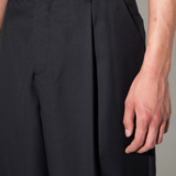 DEEP PLEATED TROUSERS in black