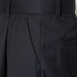 DEEP PLEATED TROUSERS in black