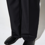 DEEP PLEATED TROUSERS in black