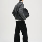 EASON Quarter Zip Sweater in Graphite