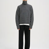 EASON Quarter Zip Sweater in Graphite