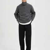 EASON Quarter Zip Sweater in Graphite
