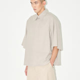 'MARLO' S/S Shirt in Light Taupe