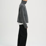 EASON Quarter Zip Sweater in Graphite