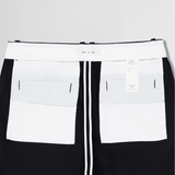 TAILORED HEAVY COTTON TWILL TROUSERS in ash black