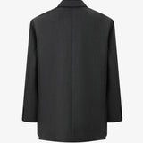 PHIL Tailored Oversized Blazer in Charcoal Marl Grey Wool