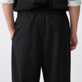 BACKSEAM KNIT TROUSERS in black
