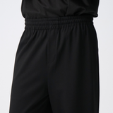 BACKSEAM KNIT TROUSERS in black