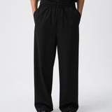 BACKSEAM KNIT TROUSERS in black