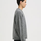 SETH Rolled Hem Sweater in Grey Melange