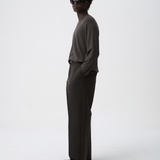 LIGHT V-NECK SWEATER in taupe brown