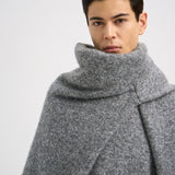 SETH Rolled Hem Sweater in Grey Melange
