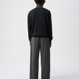LIGHT V-NECK SWEATER in charcoal