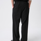 BACKSEAM KNIT TROUSERS in black