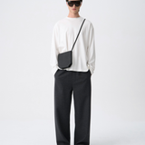 RELAXED L/S SILK TEE in off white