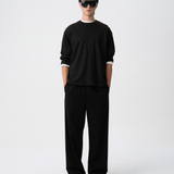 RELAXED L/S SILK TEE in black